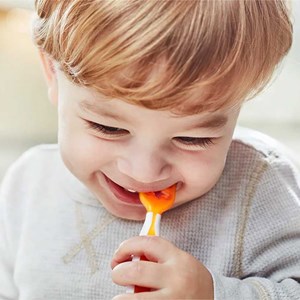 Lot de 2 pré-cuillères bleu et oran