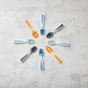 Lot de 2 pré-cuillères bleu et oran