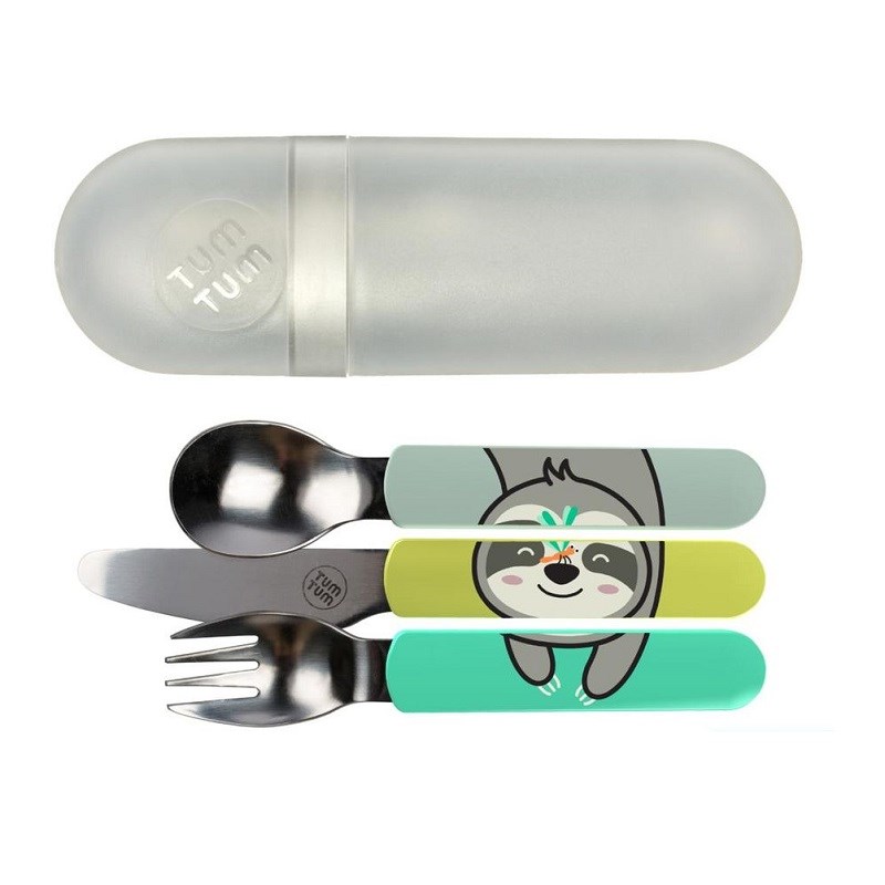 Lot de 3 couverts inox puzzle avec