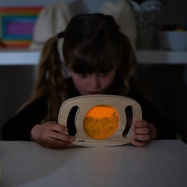 Panneau sensoriel fluorescent orang