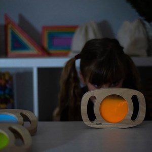 Panneau sensoriel fluorescent orang