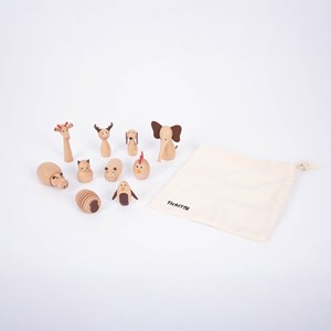 Set de 10 animaux en bois
