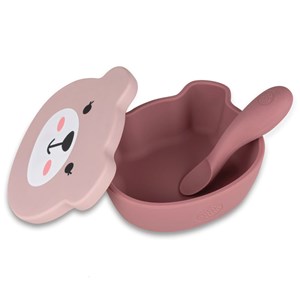 Set bol ventousé et cuillère en sil