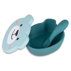 Set bol ventousé et cuillère en sil