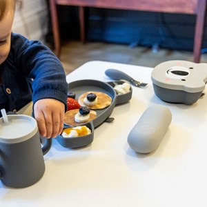 Set bol ventousé et cuillère en sil