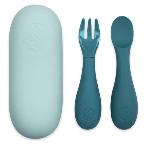 TUMTUM - Set de couverts en silicone bleu