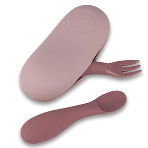 Set de couverts en silicone rose