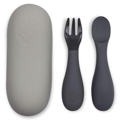TUMTUM - Set de couverts en silicone gris