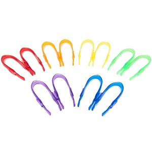 12 pinces colorées translucides