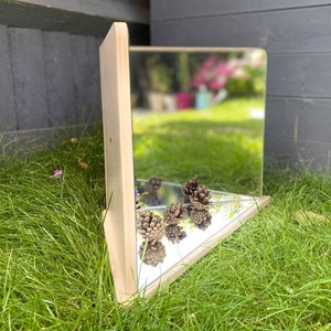 Miroir en bois à 3 faces