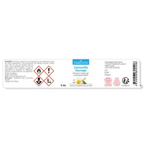 Camomille sauvage - huile essentielle bio - 2.5ml garantie chromacert® - chémoty