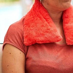 Bouillotte tour de cou corail