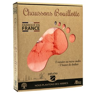 Chaussons chauffants corail