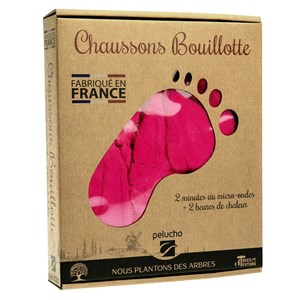 Chaussons chauffants bordeaux