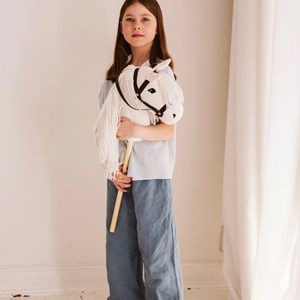 Tête de cheval blanc à chevaucher