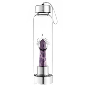 Bouteille en verre pointe améthyste