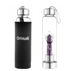 Bouteille en verre pointe améthyste