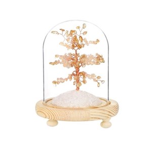 Arbre du bonheur sous cloche citrine