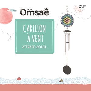 Carillon à vent attrape-soleil fleur vie