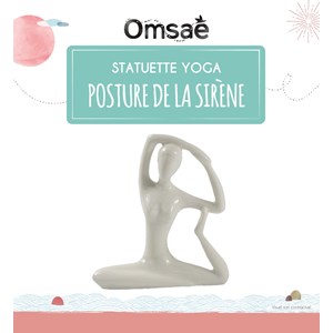 Posture de la sirène blanc 10 cm