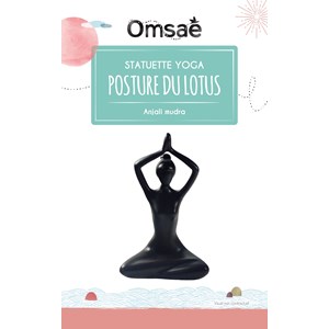 Posture du lotus anjali mudra noir 20 cm