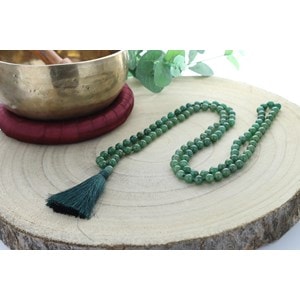 Mala en aventurine verte 108 perles