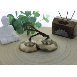 Cymbale tibétaine en bronze grand modèle