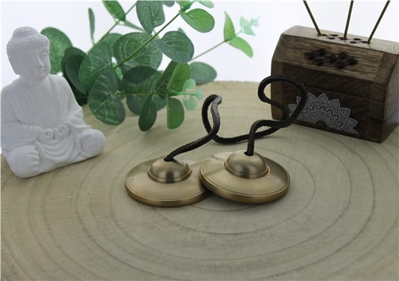 Cymbale tibétaine en bronze petit modèle