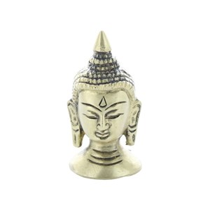 Tête de bouddha laiton doré mat 5 cm