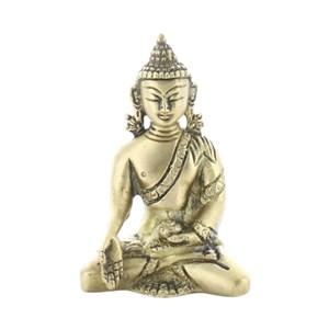 Bouddha bhumisparsha mudra laiton doré