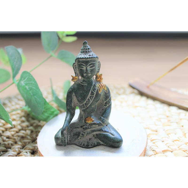Omsaé - Bouddha bhumisparsha mudra laiton vert