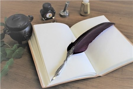 Calligraphie 3 pointes plume violette