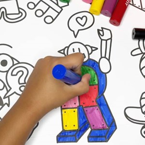 9 Feutres jumbo à pointes géantes