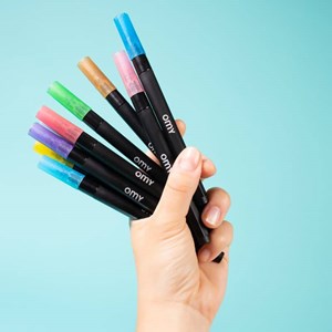 Omy feutres paillettes  étui de 9 feutr