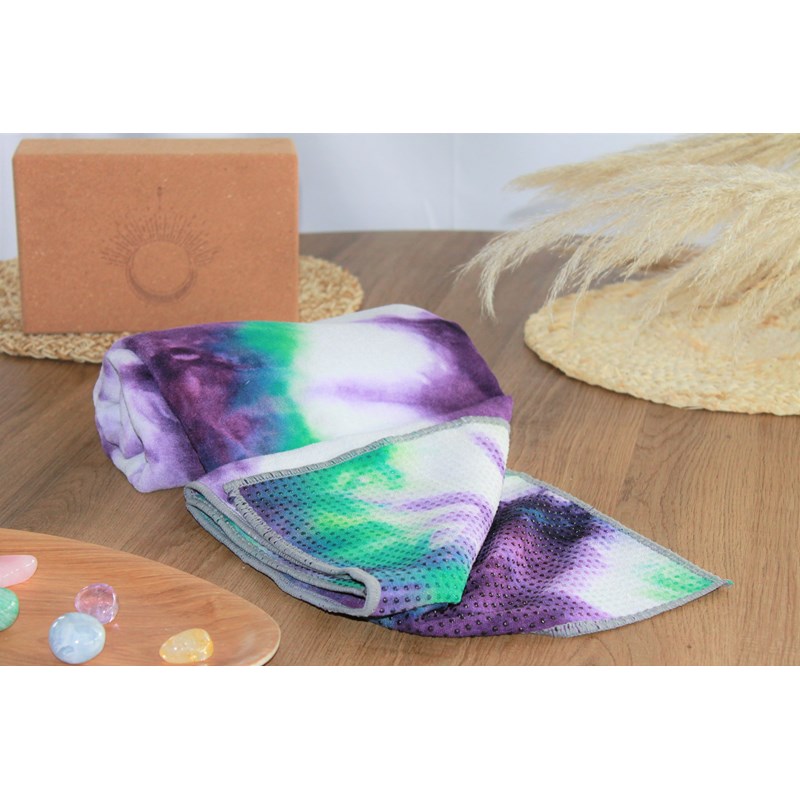 Omsaé - Serviette yoga anti-dérapante tie & dye