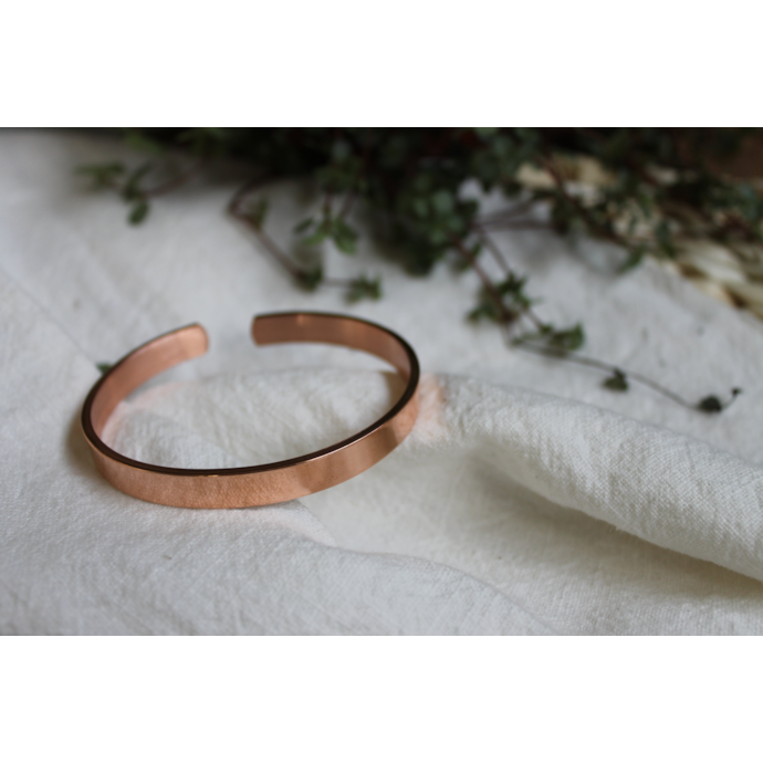 Bracelet Jonc Fantaisie En Cuivre - Occasion - Bijou Vintage