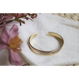 Bracelet cuivre aimants jonc arrondi