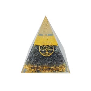 Pyramide orgonite labradorite arbre vie