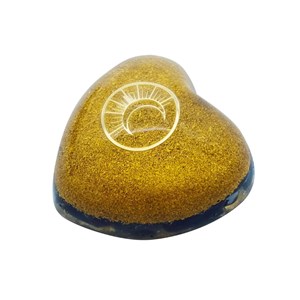 Coeur orgonite onyx lune