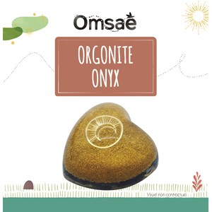 Coeur orgonite onyx lune
