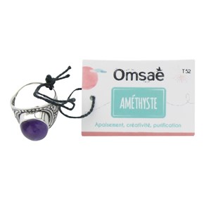Bague améthyste argent 925 alaka t52