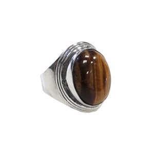 Bague oeil tigre argent 925 manika t52
