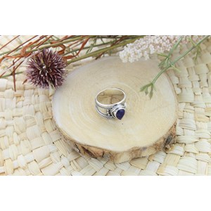 Bague lapis lazuli argent 925 large t52