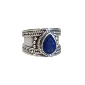 Bague lapis lazuli argent 925 large t52