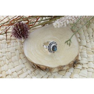 Bague labradorite argent 925 ronde t52