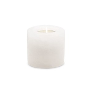 Photophore cristal de sel blanc cylindre