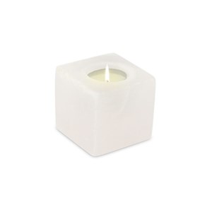 Photophore en cristal de sel blanc cube