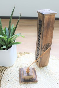 Boîte porte-encens bâton & cône manguier