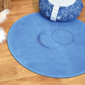 Tapis de méditation rond bleu