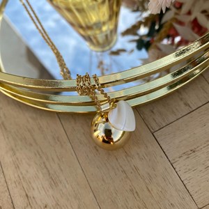 Bola de grossesse or avec coeur de nacre